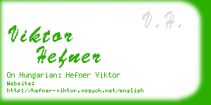 viktor hefner business card